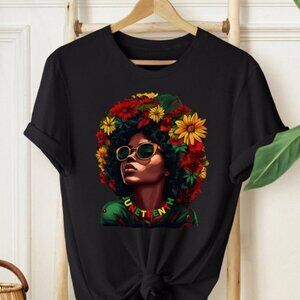 African American Shirt, Melanin Black Queen Shirt, Afro Hair Words Shirt
